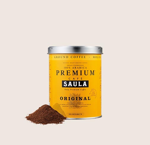 Café en grano SAULA Dark INDIA Bote 500 gr.